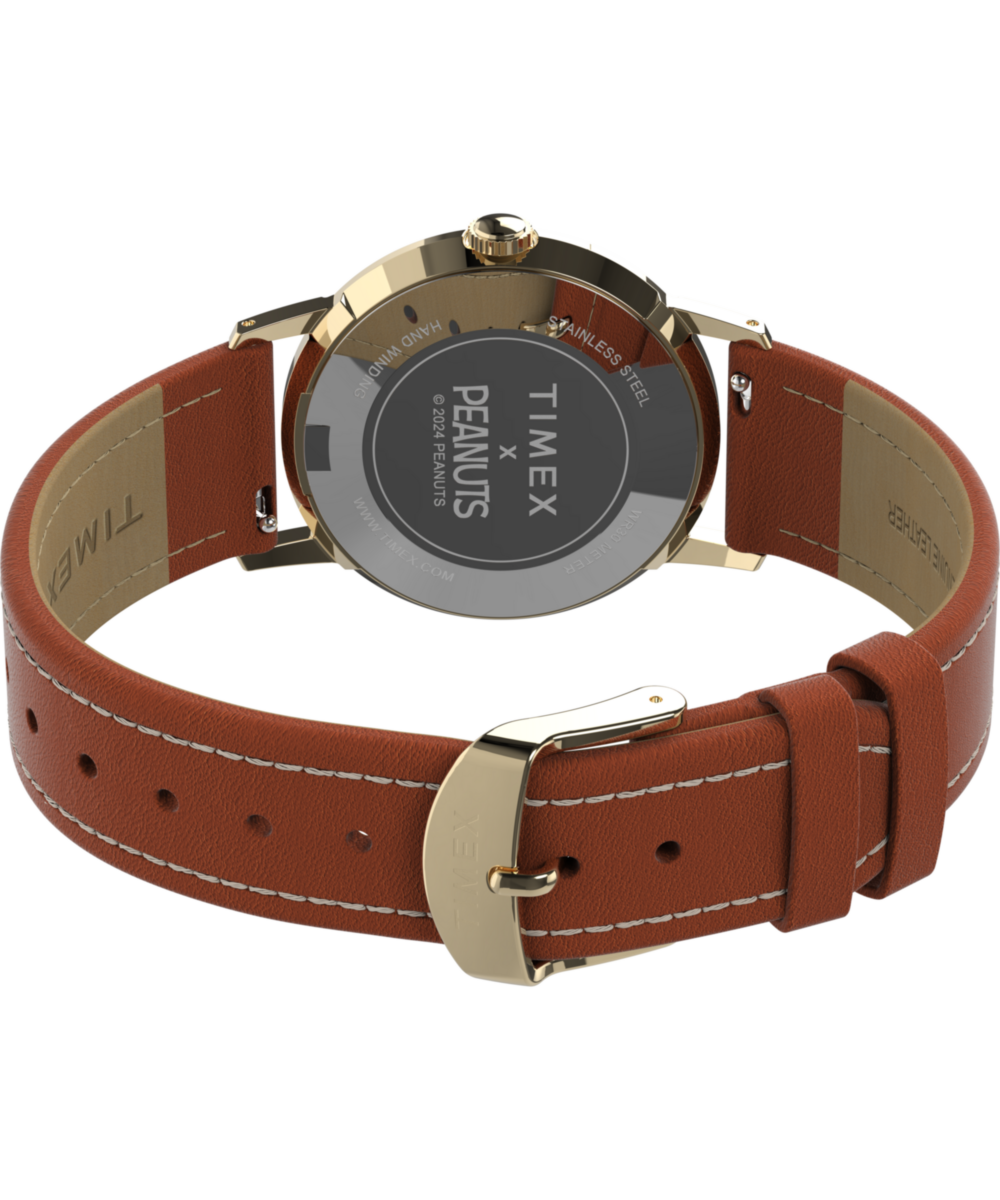 Timex Peanuts x Timex Marlin Hand-Wound Snoopy Tennis 34mm Leather Strap W
