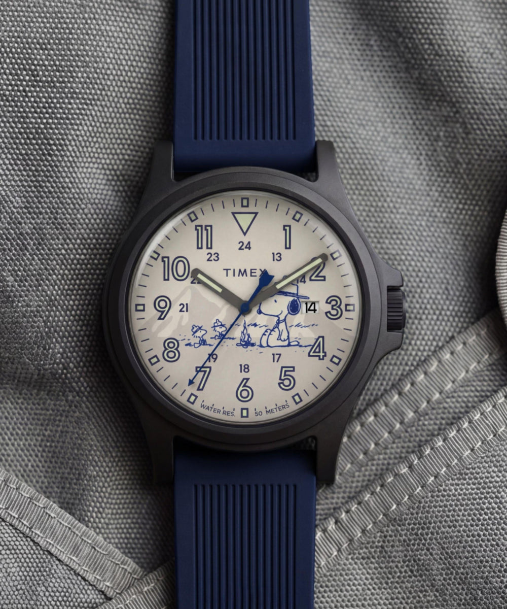 Timex Peanuts x Timex Expedition Acadia 40mm Silicone Strap Watch