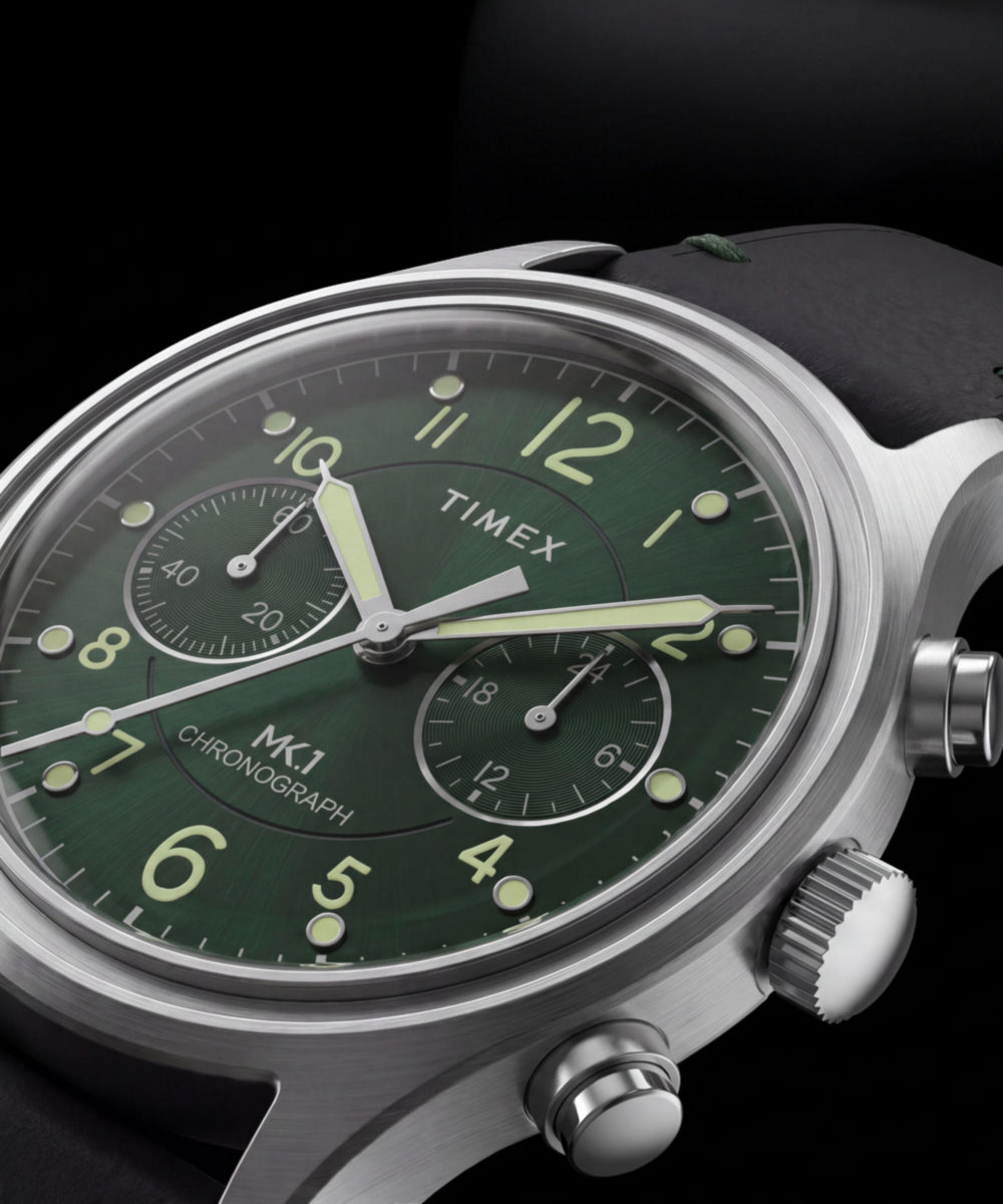 Timex MK1 Chronograph 40mm Leather Strap Watch