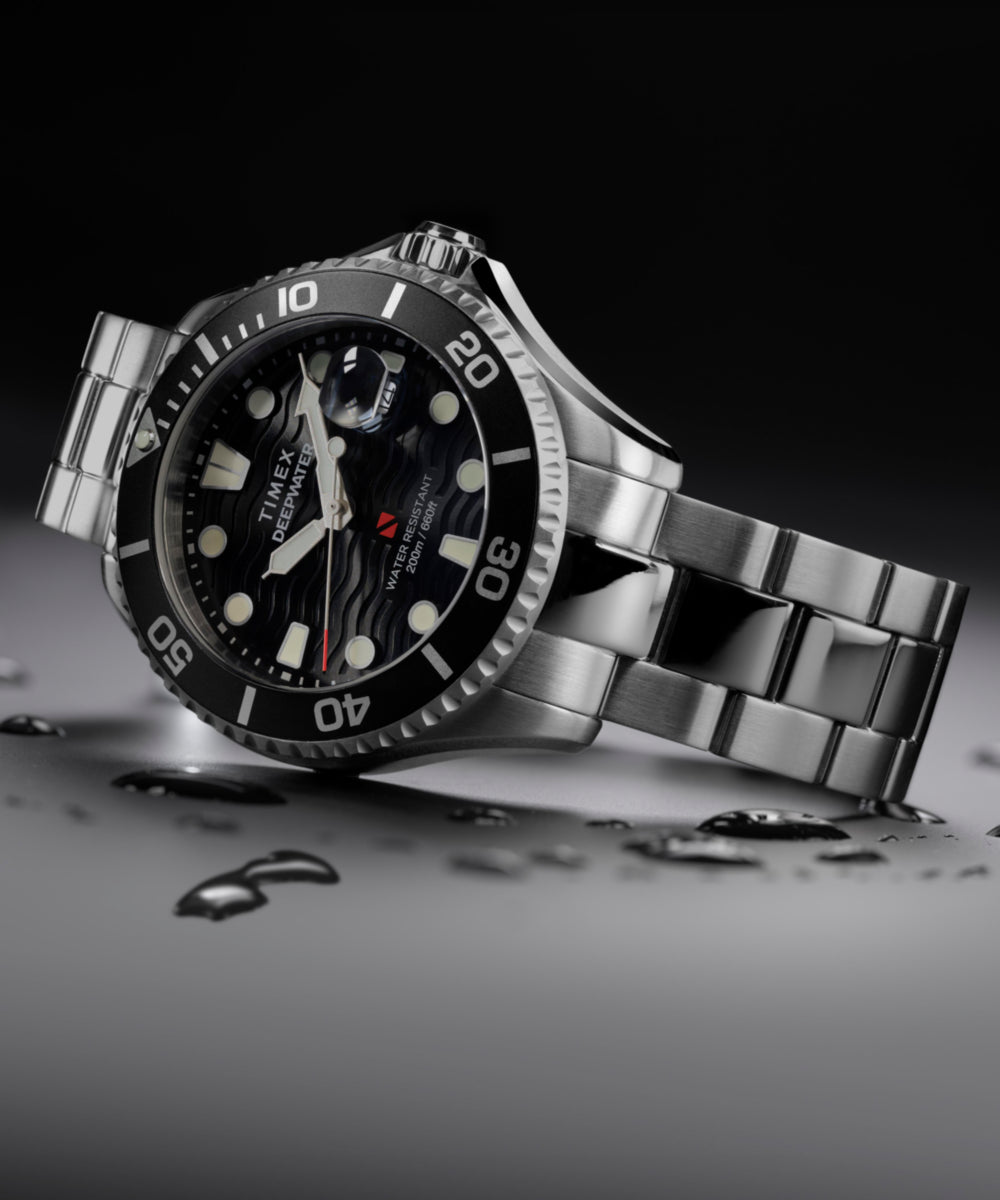 Timex Deepwater Meridian 200 44mm Stainless Steel Bracelet Watch