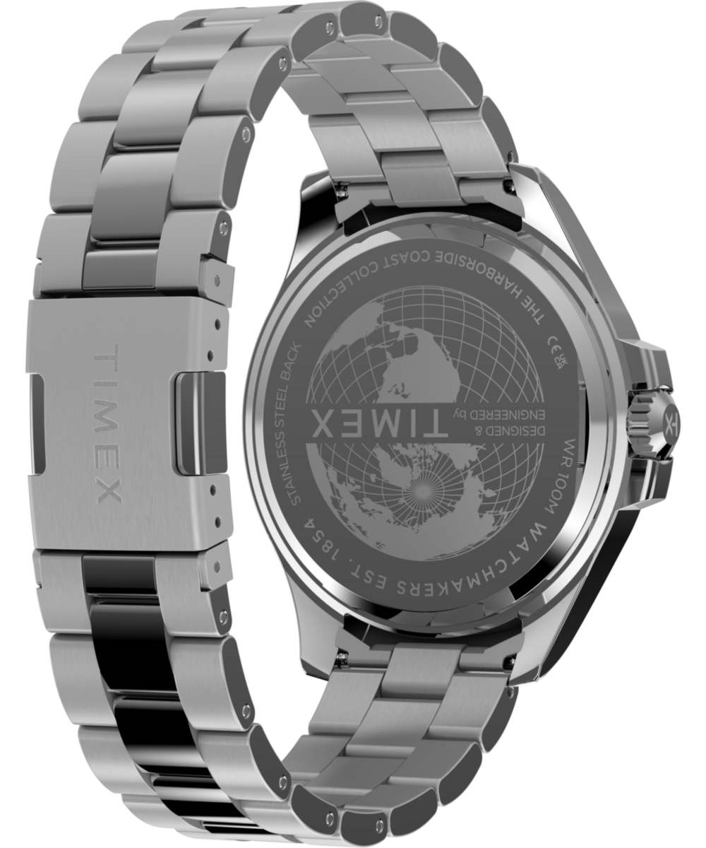Timex Harborside Coast Multifunction 43mm Stainless Steel Bracelet Watch