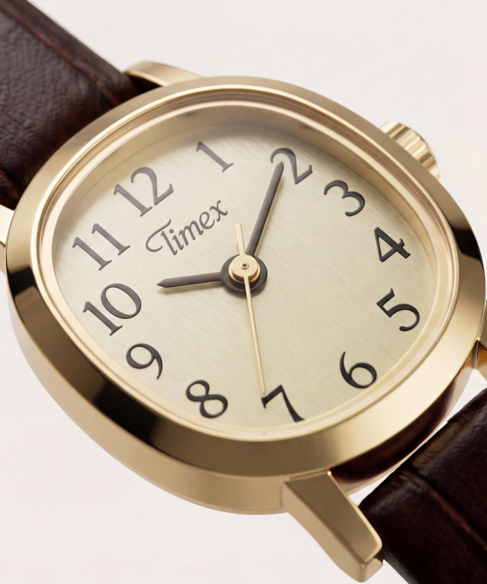 Timex Cavatina Mini 17mm Leather Strap Watch