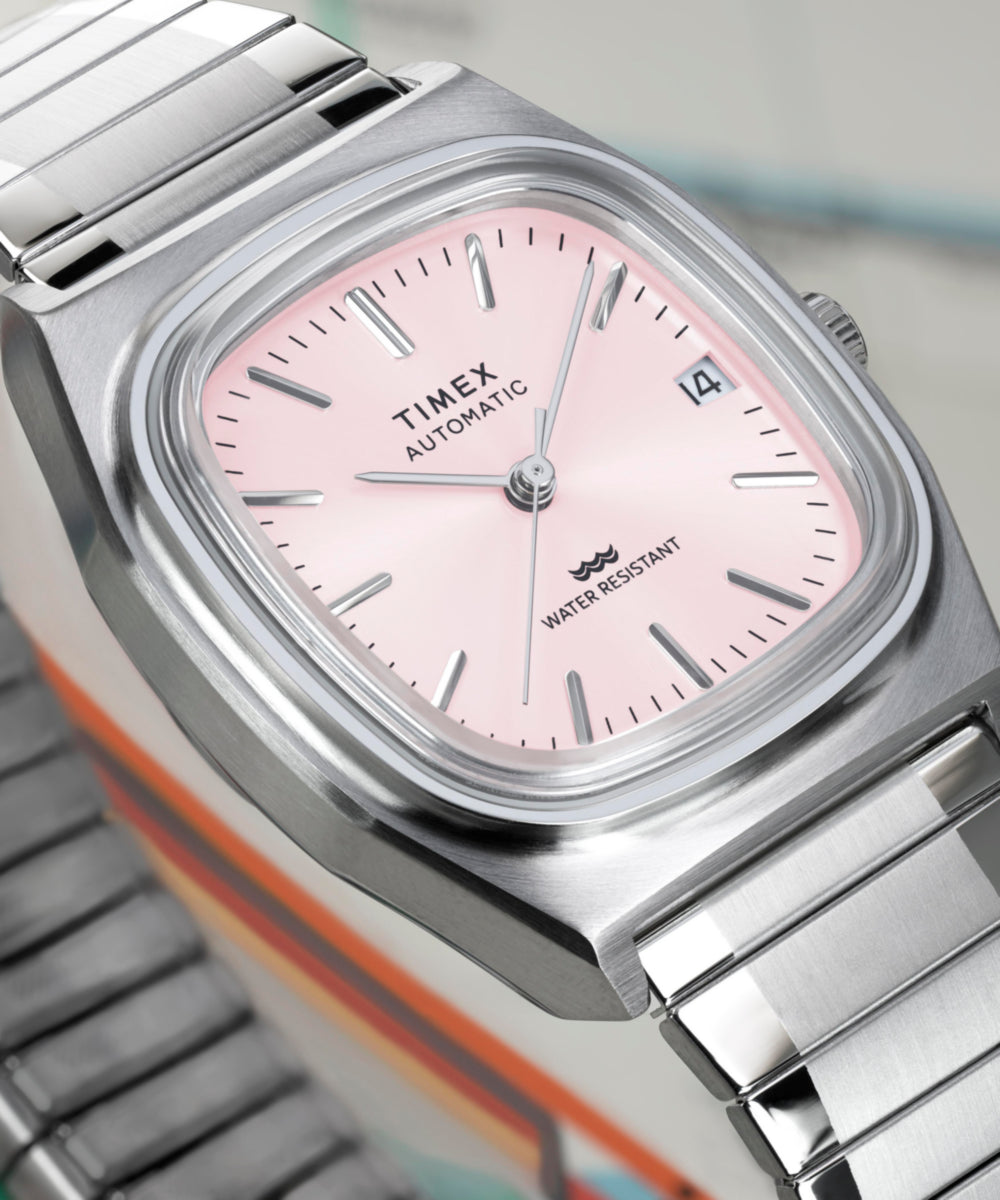 Timex Timex Automatic 1983 E Line 34mm Stainless Steel Expansion Band Watch