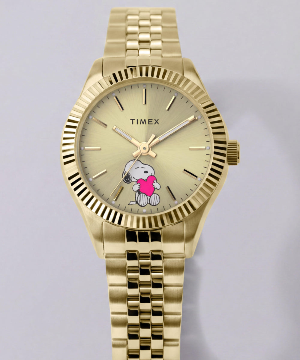 Timex Peanuts x Timex Legacy Mini Heart Hug 25mm Stainless Steel Bracelet Wa