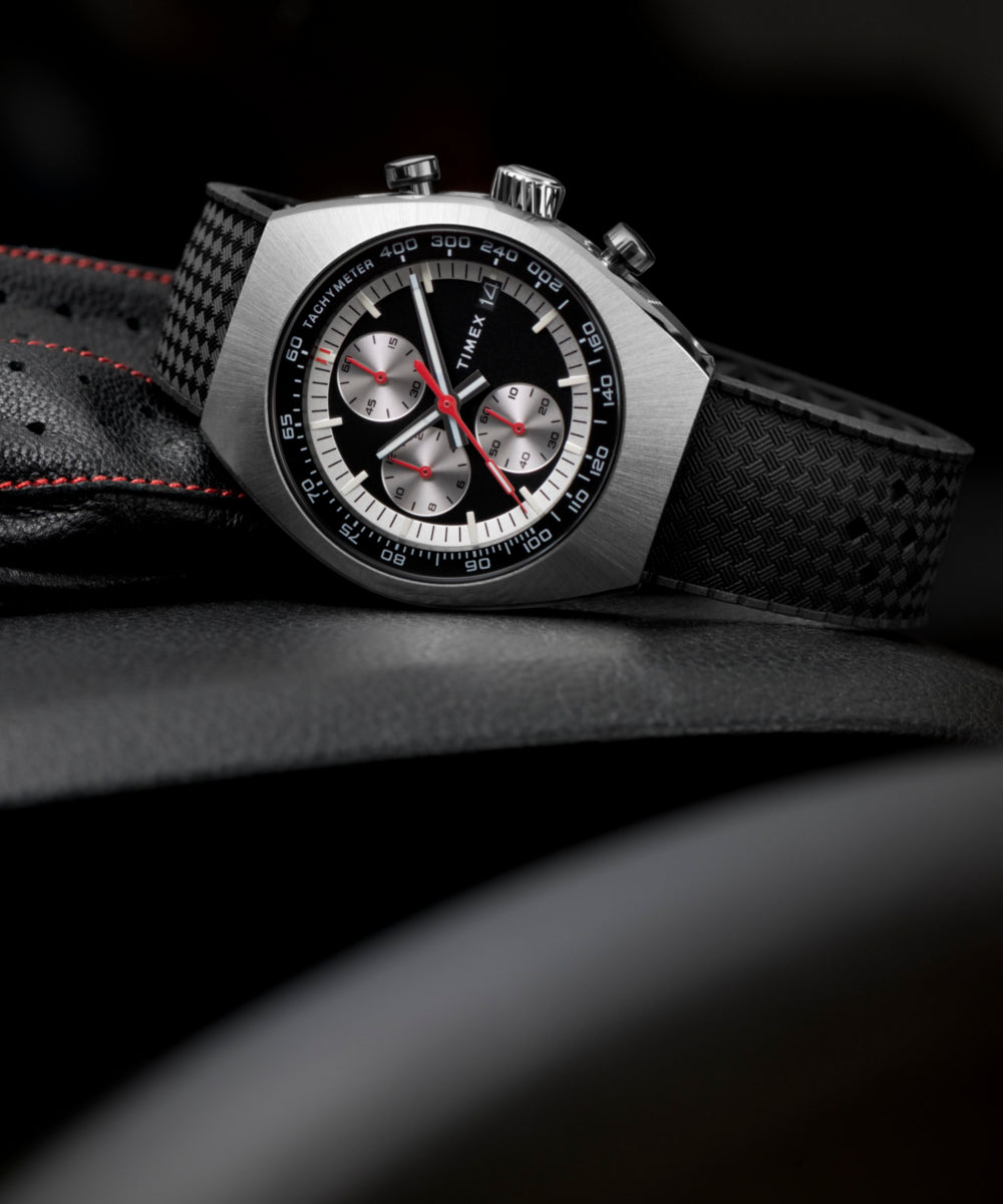 Timex Timex Legacy Tonneau Chronograph 42mm Synthetic Rubber Strap Watch