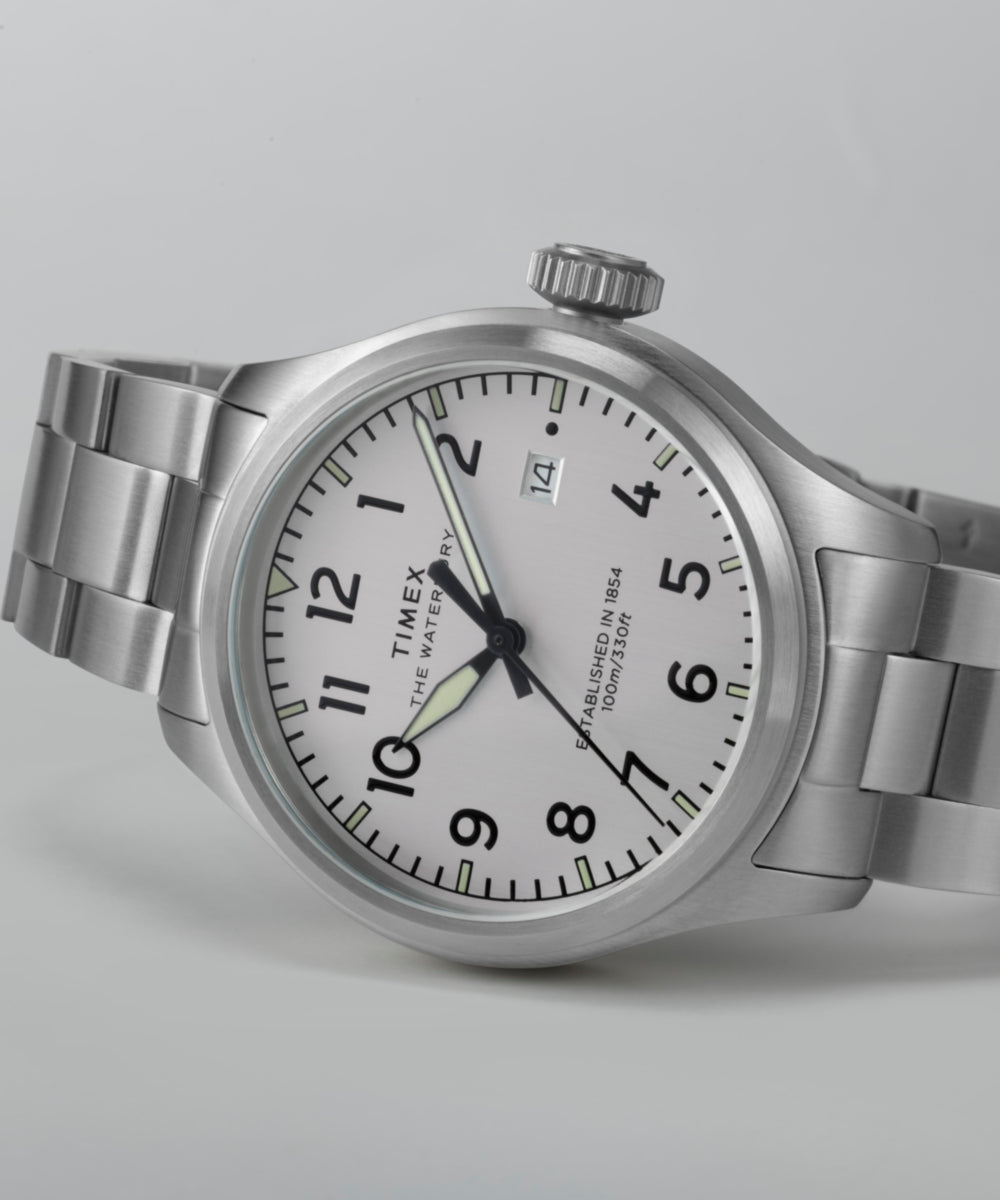 Timex Waterbury Ace 41mm Stainless Steel Bracelet Watch