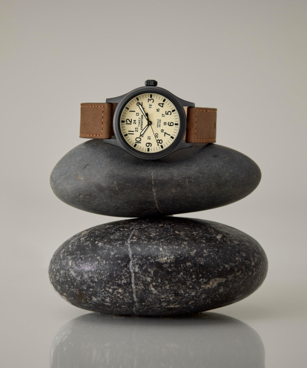 Timex Expedition Scout 40mm Leather Strap Watch