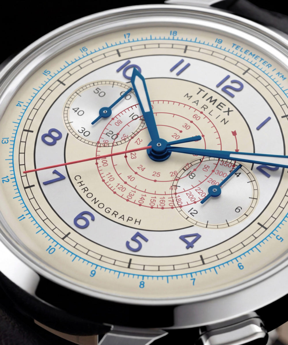 Timex Marlin Neo Classic Chronograph 40mm Leather Strap Watch