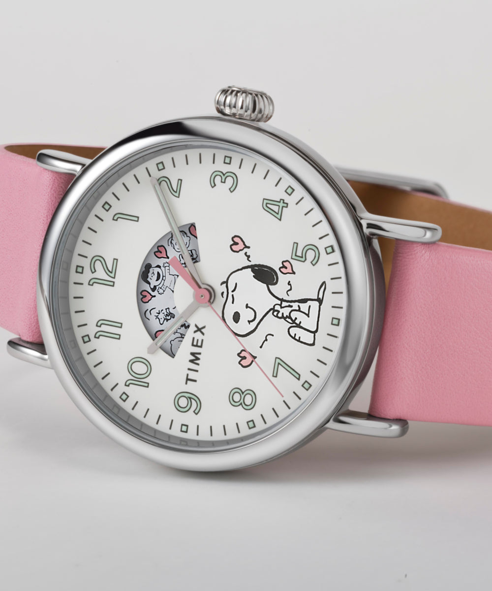 Timex Peanuts x Timex Standard Valentine's 40mm Leather Strap Watch