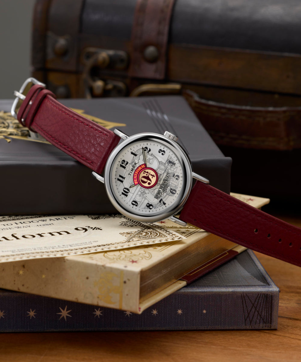 Timex Harry Potter x Timex Weekender Platform 9 3/4 37mm Leather Strap Watch