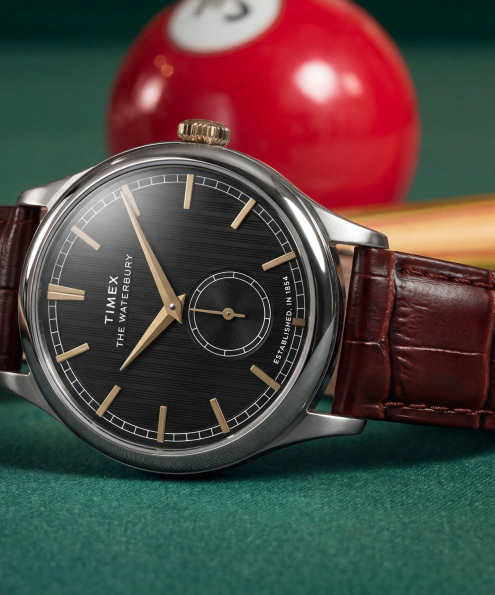 Timex Waterbury Classic Sub-Second 39mm Leather Strap Watch