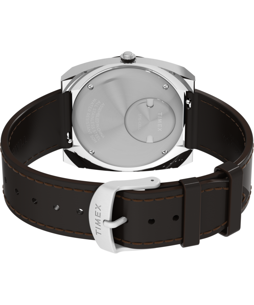 Timex Q Timex 1972 World Time 39mm Leather Strap Watch