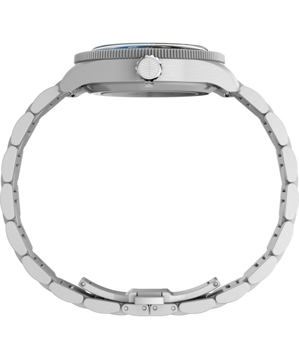 Timex Pan Am x Timex Waterbury Automatic GMT 41.5mm Stainless Steel Bracel