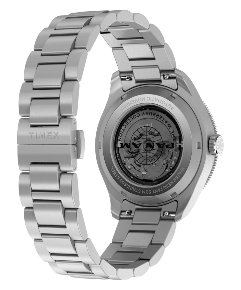 Timex Pan Am x Timex Waterbury Automatic GMT 41.5mm Stainless Steel Bracel