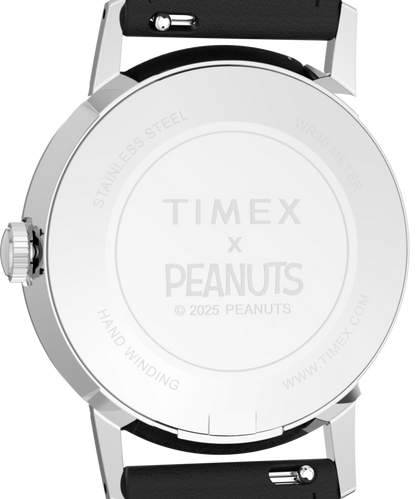Timex Peanuts x Timex Marlin Hand-Wound Space 34mm Leather Strap Watch