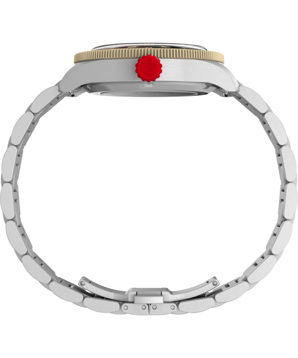 Timex Waterbury Heritage Automatic GMT 41.5mm Stainless Steel Bracelet Watch