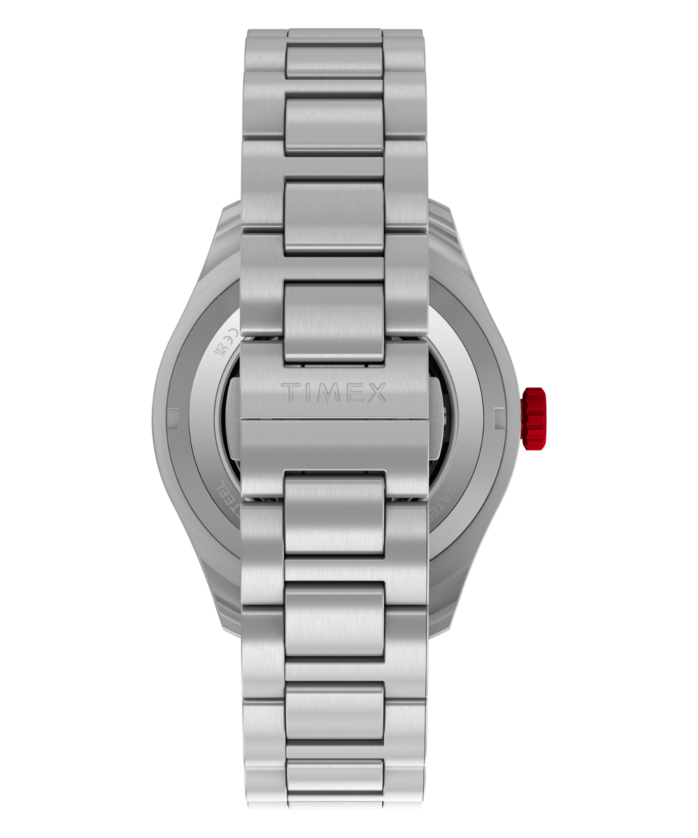 Timex Waterbury Heritage Automatic GMT 41.5mm Stainless Steel Bracelet Watch