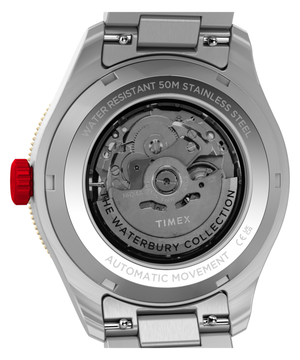 Timex Waterbury Heritage Automatic GMT 41.5mm Stainless Steel Bracelet Watch