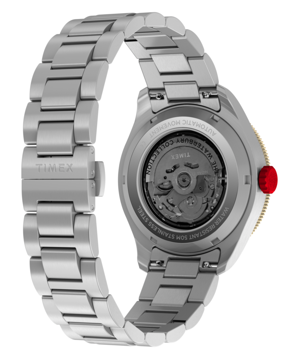 Timex Waterbury Heritage Automatic GMT 41.5mm Stainless Steel Bracelet Watch