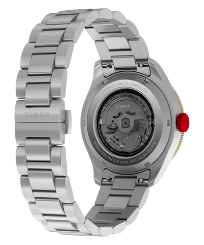 Timex Waterbury Heritage Automatic GMT 41.5mm Stainless Steel Bracelet Watch