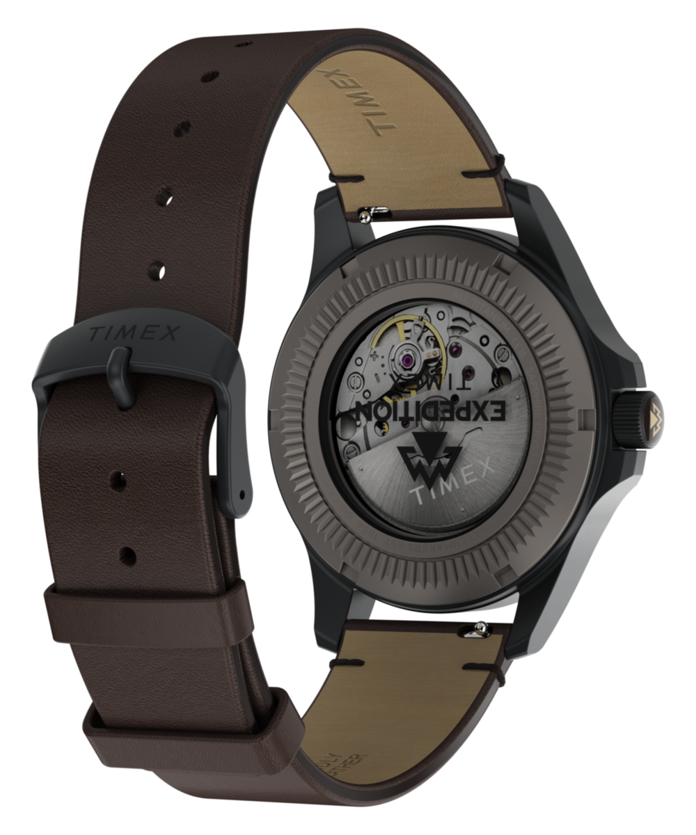 Timex Expedition Field Post Titanium Automatic 41mm Leather Strap Watch