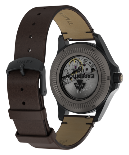 Timex Expedition Field Post Titanium Automatic 41mm Leather Strap Watch