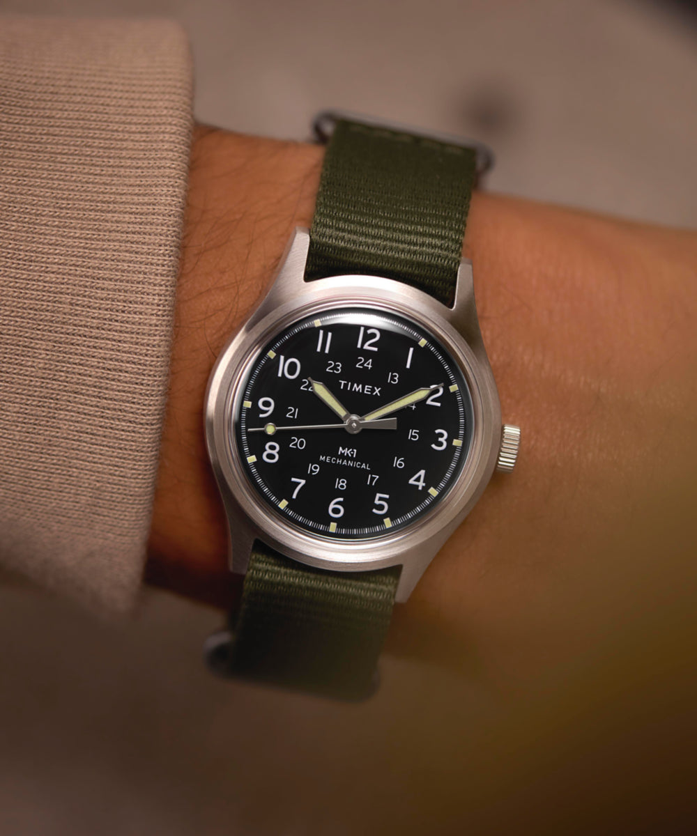 Timex MK1 Hand-Wound 36mm Fabric Strap Watch