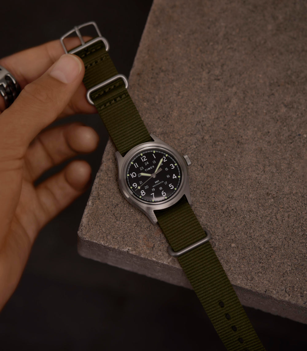 Timex MK1 Hand-Wound 36mm Fabric Strap Watch