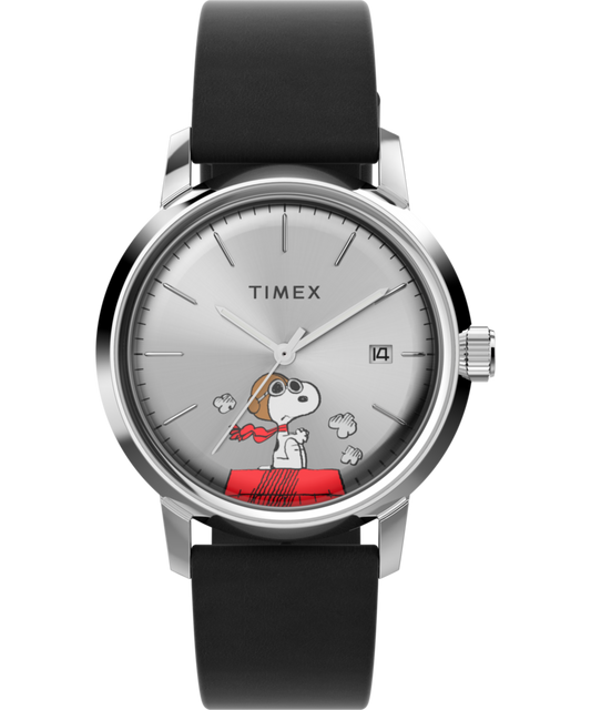 Timex Peanuts x Timex Marlin Automatic Snoopy Flying Ace 40mm Leather Stra
