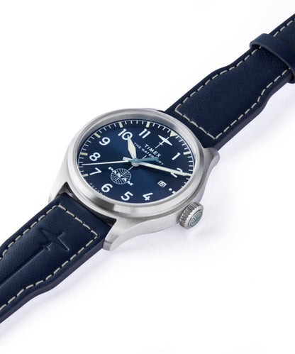 Timex Pan Am x Timex Waterbury Automatic Ace 41mm Leather Strap Watch