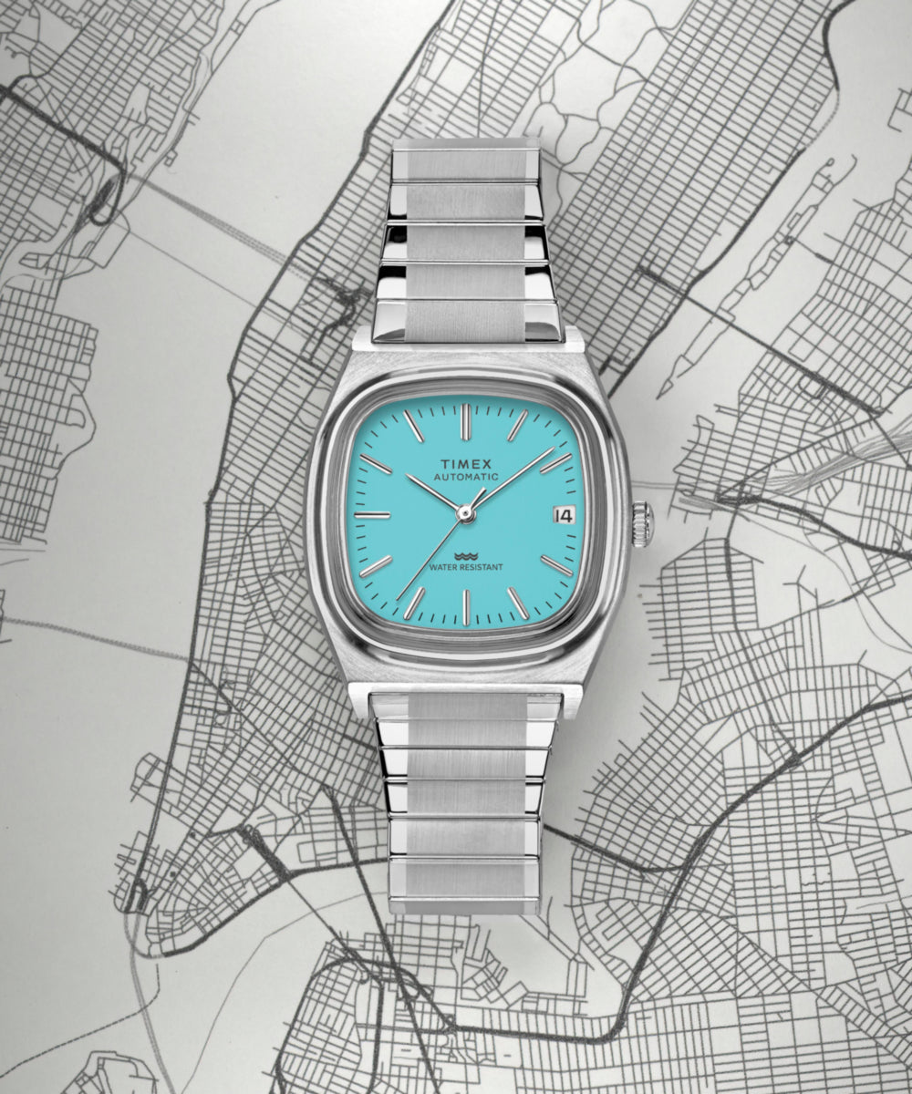 Timex Timex Automatic 1983 E Line 34mm Stainless Steel Expansion Band Watch