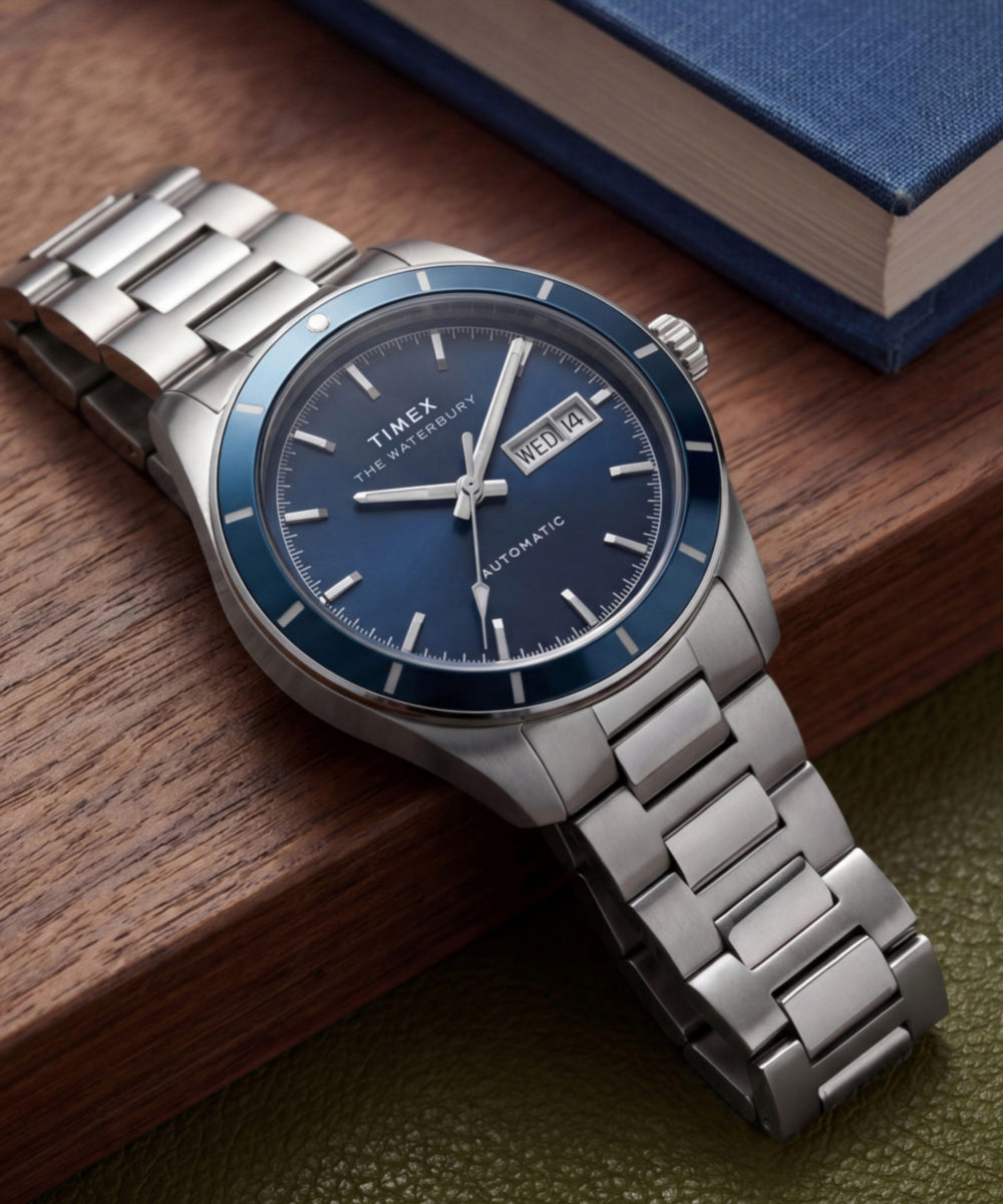Timex Waterbury Heritage Automatic 39mm Stainless Steel Bracelet Watch