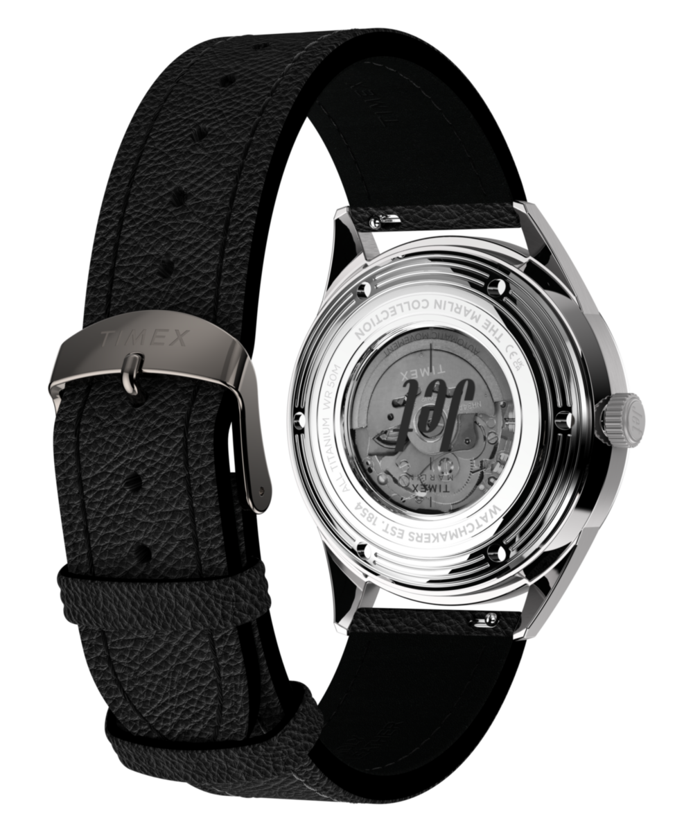Timex Marlin Jet Titanium Automatic GMT 40mm Leather Strap Watch