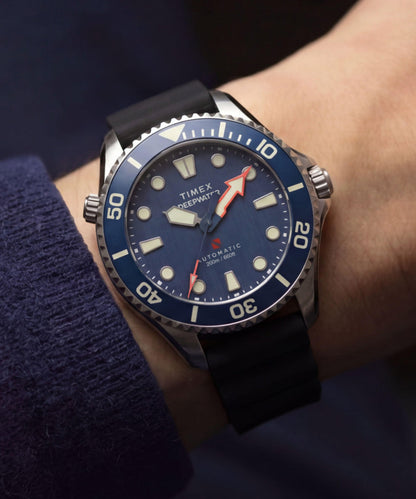 Timex Deepwater Meridian 200 HEV Automatic 44mm HNBR Synthetic Rubber Strap