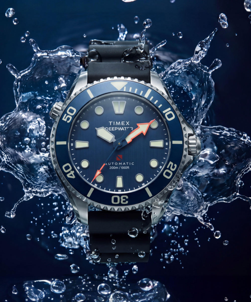 Timex Deepwater Meridian 200 HEV Automatic 44mm HNBR Synthetic Rubber Strap