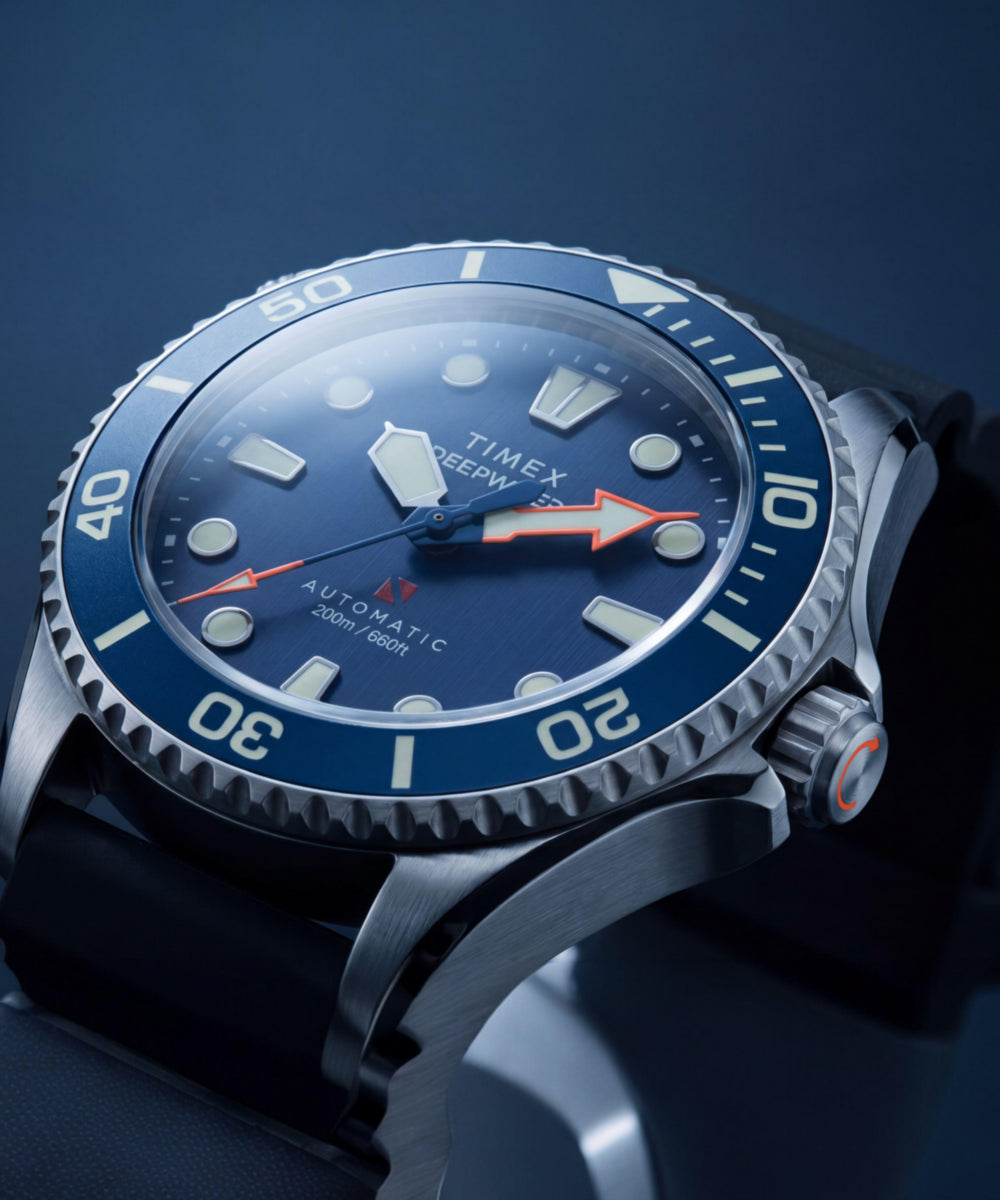 Timex Deepwater Meridian 200 HEV Automatic 44mm HNBR Synthetic Rubber Strap