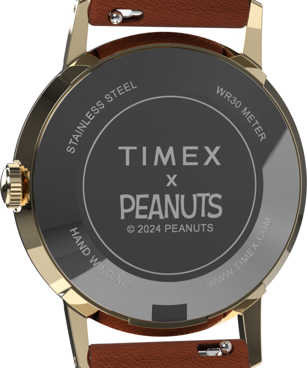 Timex Peanuts x Timex Marlin Hand-Wound Snoopy Tennis 34mm Leather Strap W