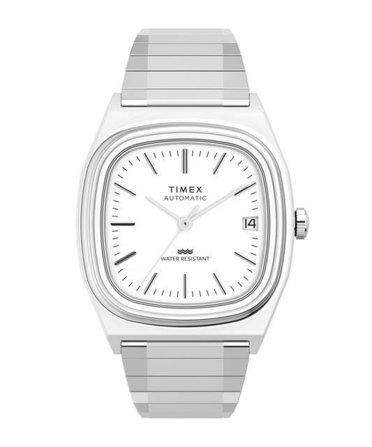 Timex Timex Automatic 1983 E Line Reissue 34mm Stainless Steel Expansion Ba