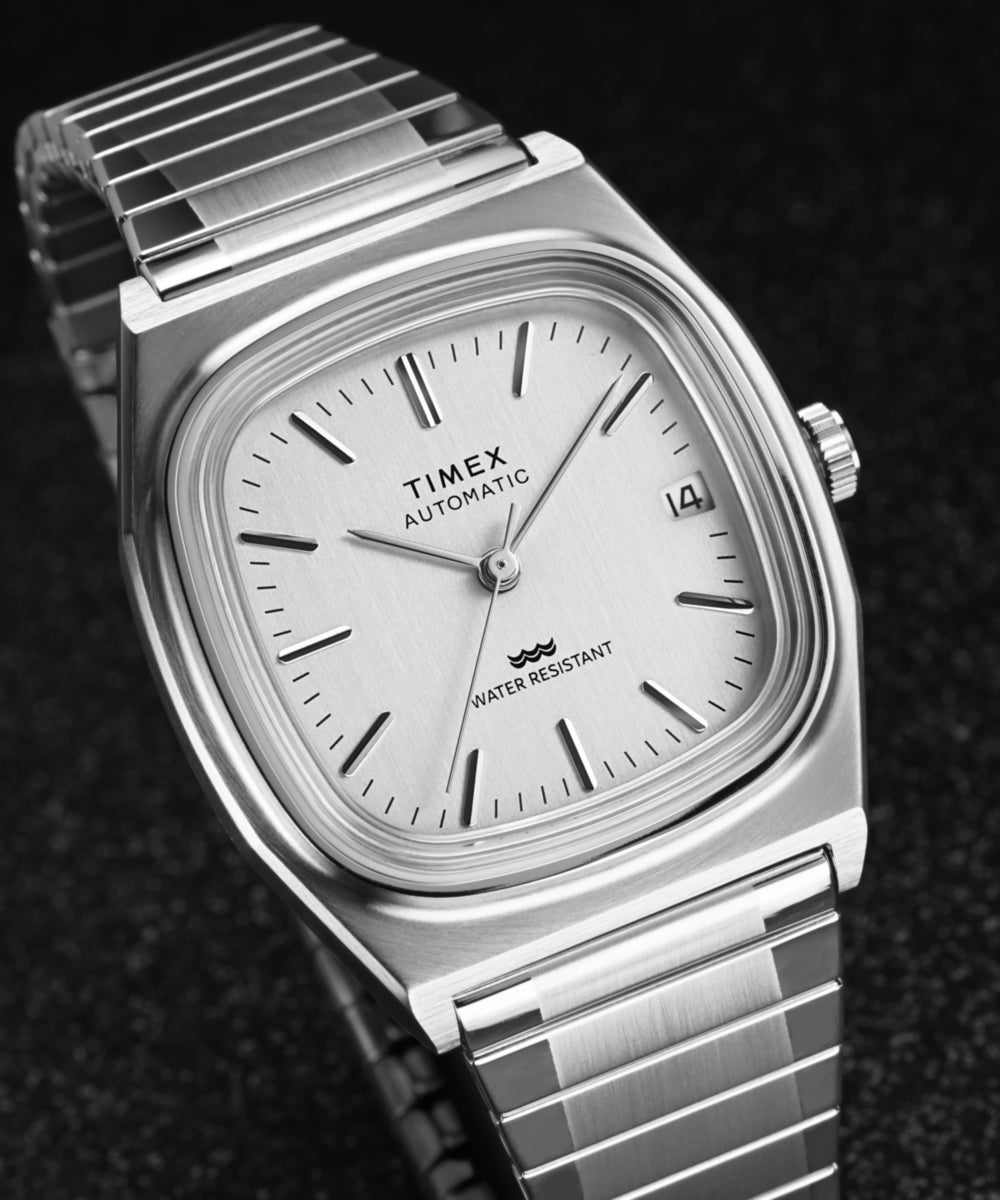 Timex Timex Automatic 1983 E Line Reissue 34mm Stainless Steel Expansion Ba