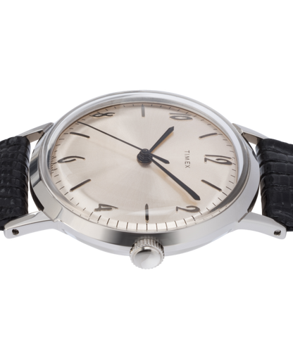 Timex Marlin 1965 Reissue Hand-Wound 34mm Leather Strap Watch