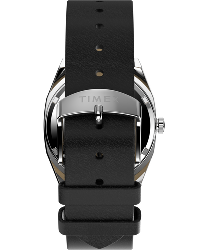 Timex Timex Automatic 1983 E Line 34mm Leather Strap Watch