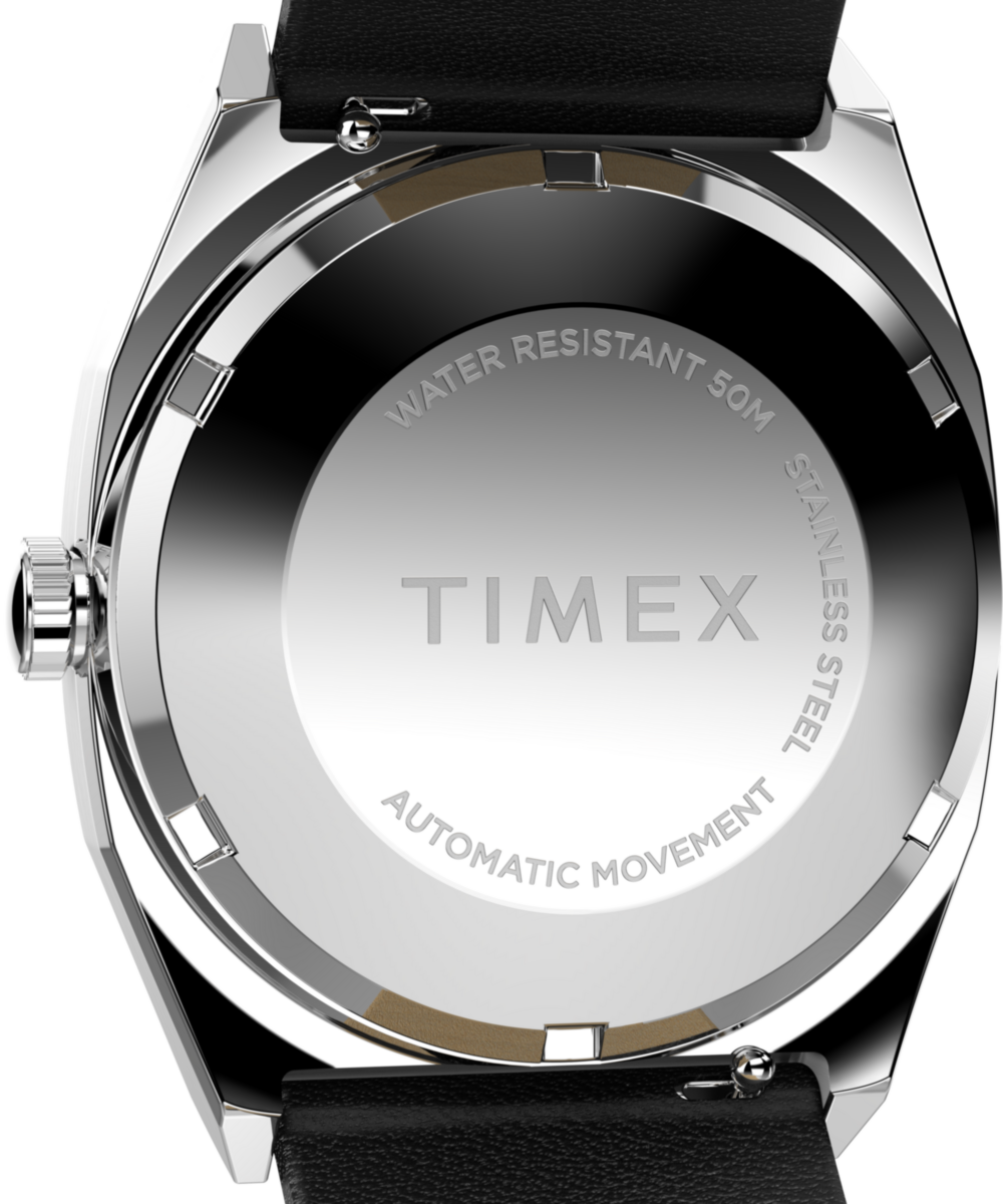 Timex Timex Automatic 1983 E Line 34mm Leather Strap Watch