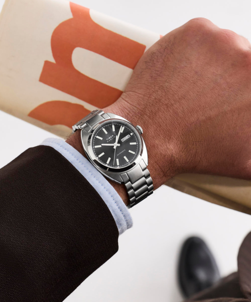 Timex Marlin Draper Automatic 37mm Stainless Steel Bracelet Watch