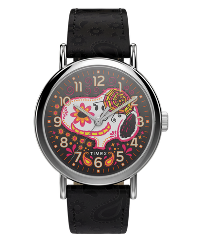 Timex Peanuts x Timex Weekender Day of the Dead 40mm Leather Strap Watch