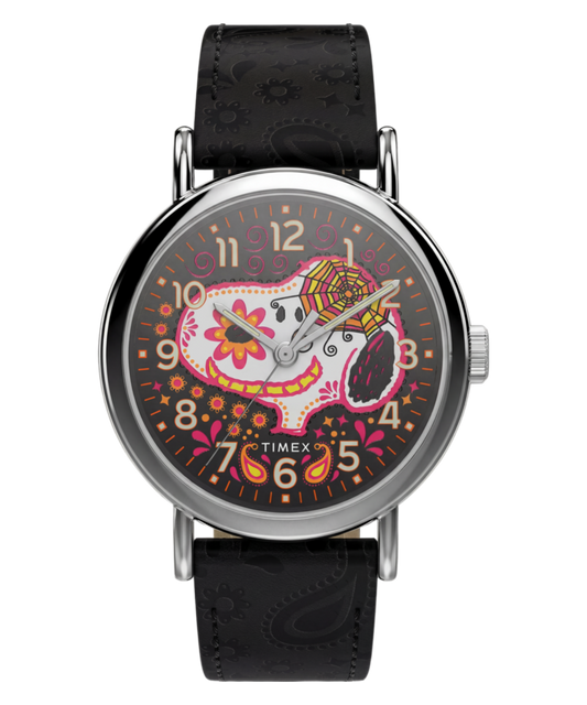 Timex Peanuts x Timex Weekender Day of the Dead 40mm Leather Strap Watch