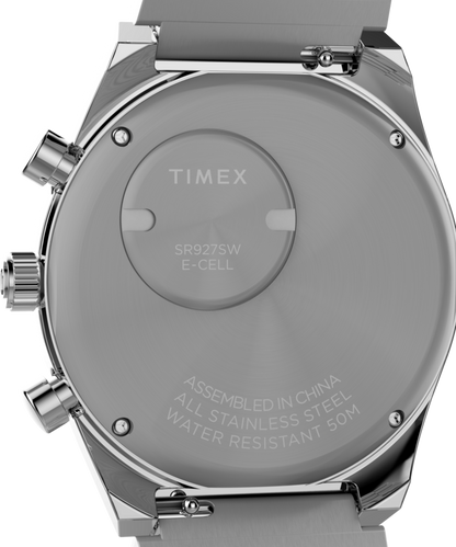 Timex Q Timex Falcon Eye Chronograph 40mm Stainless Steel Bracelet Watch