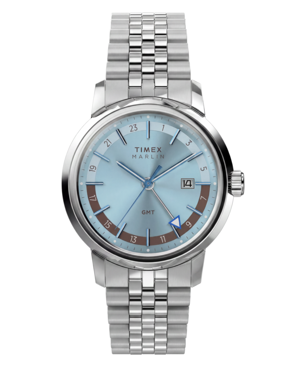 Timex Marlin Quartz GMT 40mm Stainless Steel Bracelet Watch