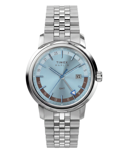Timex Marlin Quartz GMT 40mm Stainless Steel Bracelet Watch