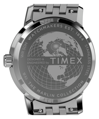 Timex Marlin Quartz GMT 40mm Stainless Steel Bracelet Watch