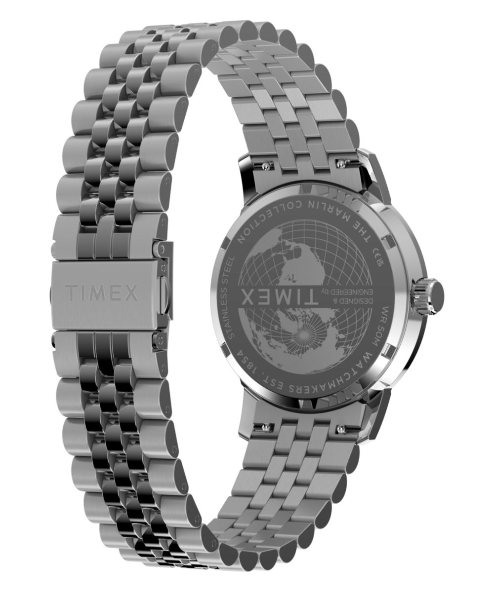 Timex Marlin Quartz GMT 40mm Stainless Steel Bracelet Watch